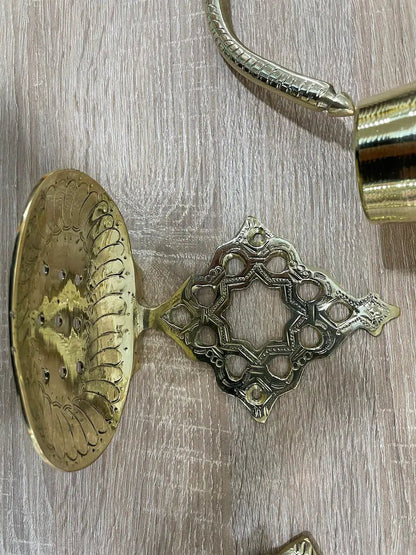 Ensemble d'accessoires de salle de bain en laiton antique