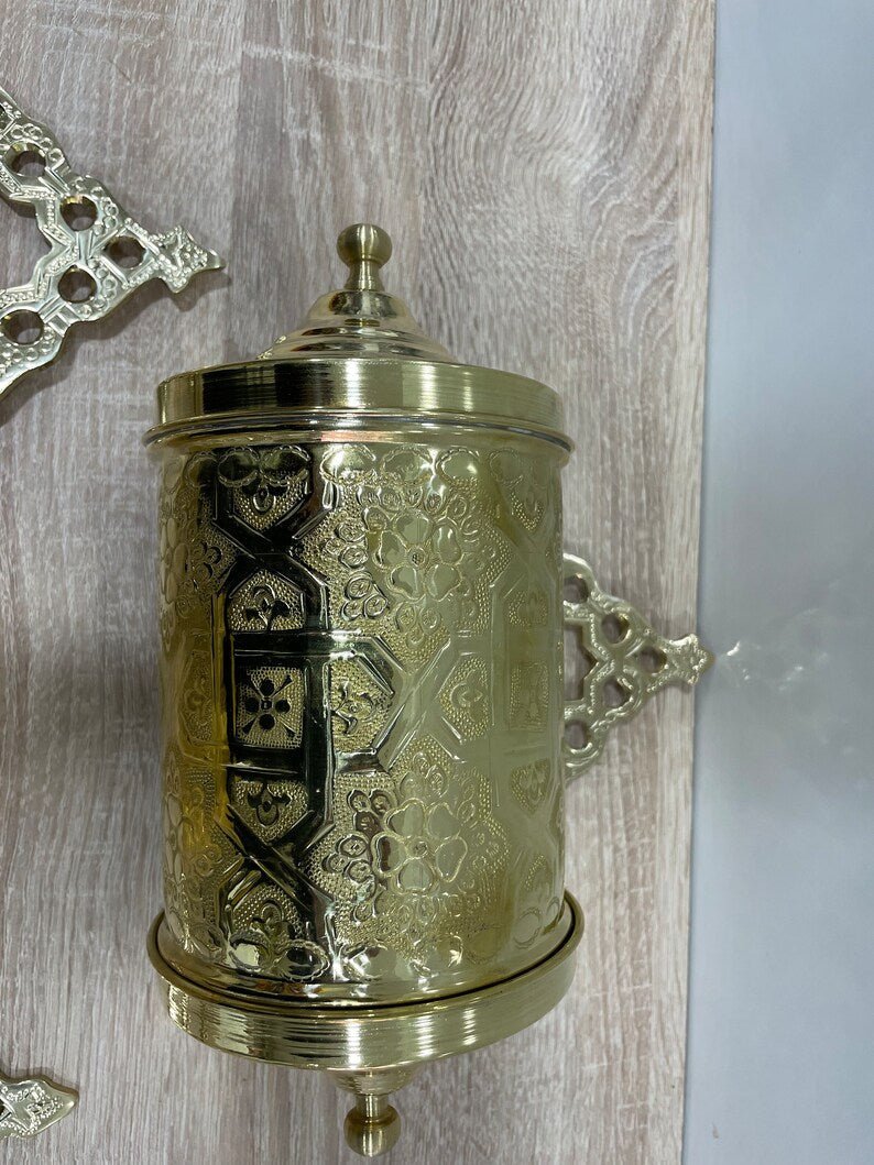 Ensemble d'accessoires de salle de bain en laiton antique